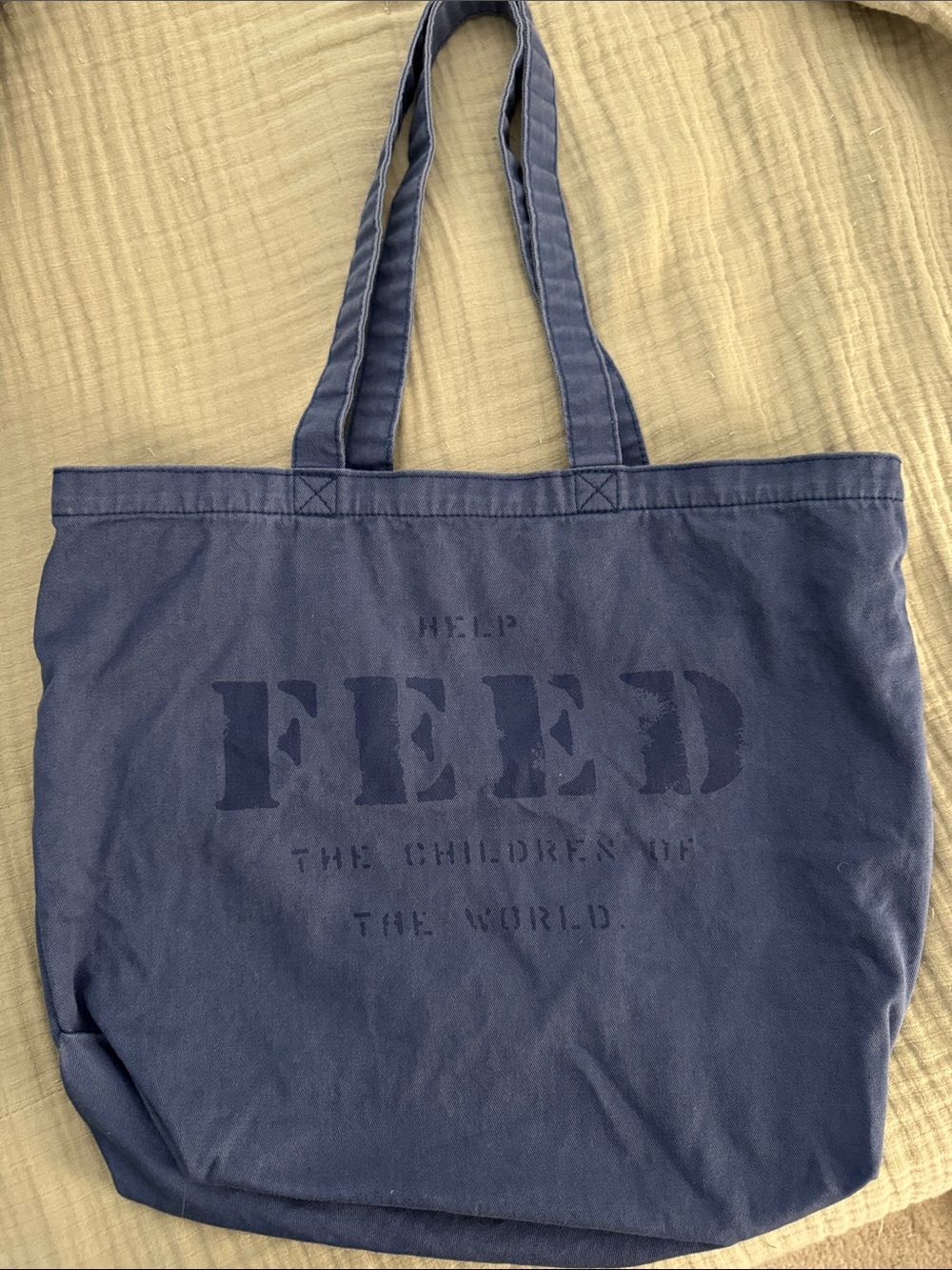 FEED Navy Canvas 10 Tote Bag